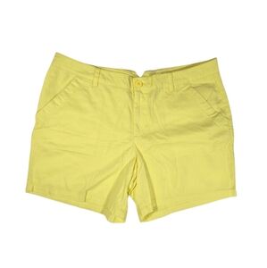 Columbia Yellow Chino Shorts Women's sz 14 - 6" Inseam